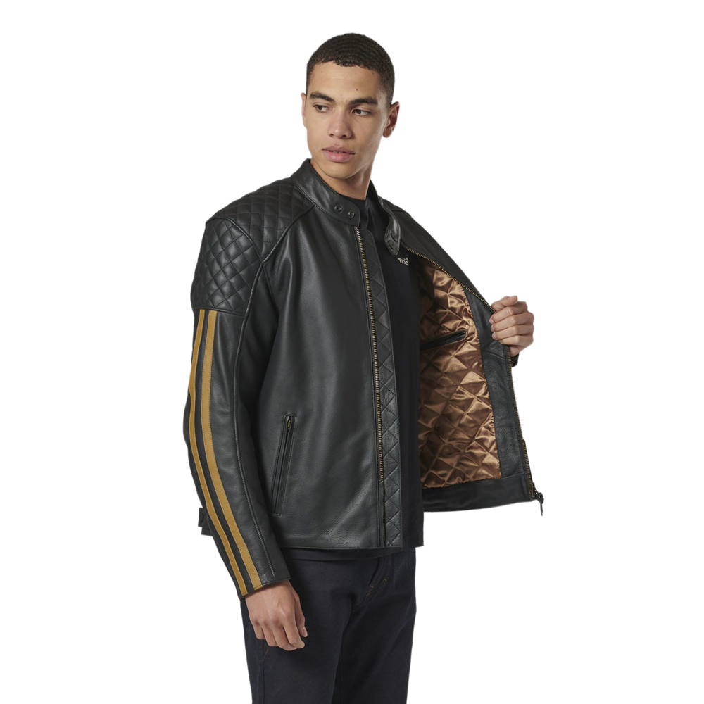 MLES2338-1-1.png CHAMARRA BRADDAN SPORT COLOR NEGRO / ORO P / CABALLERO - Imagen 1