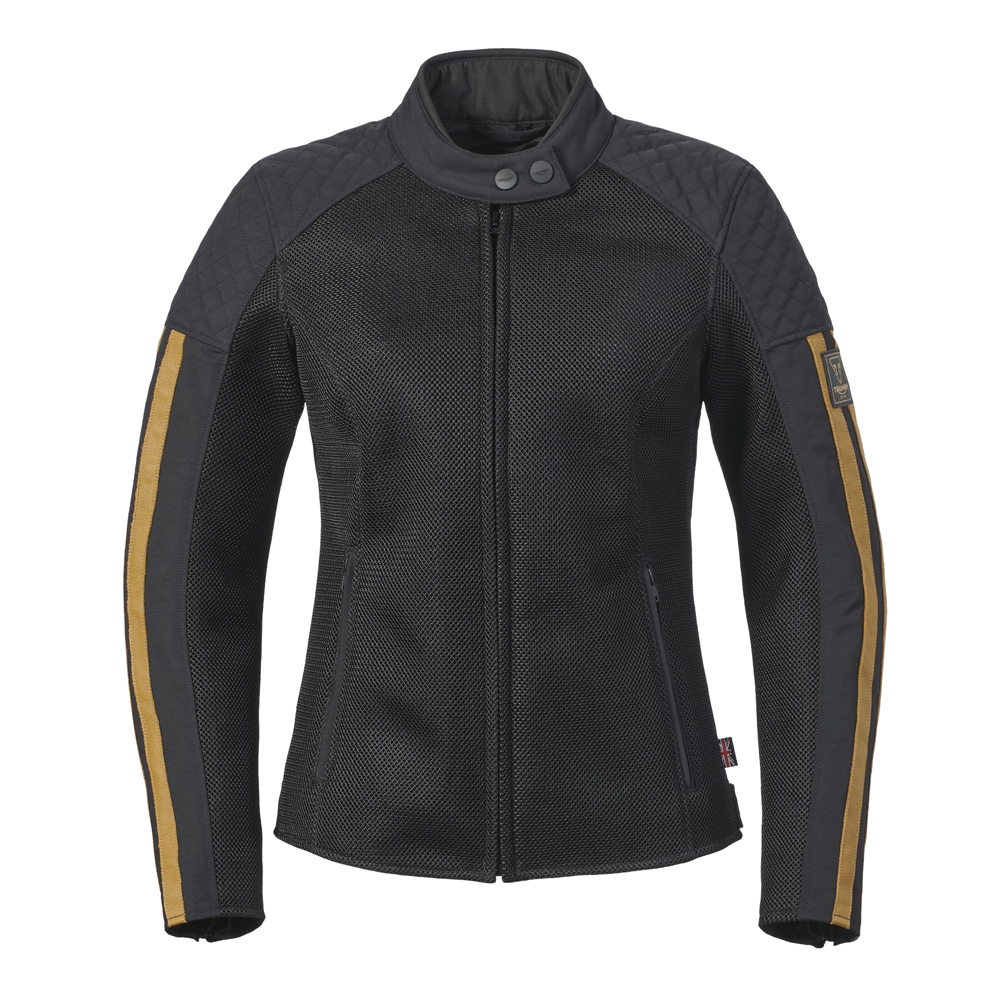 MTES25304-10.png CHAMARRA RETRO BRADDAN D / MALLA P / DAMA NEGRO / DORADO - Imagen 1